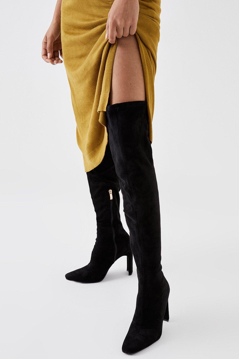 Over the knee deals yellow boots